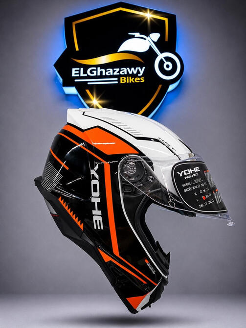 yohe 912SV WHITE ORANGE (XL) full mask