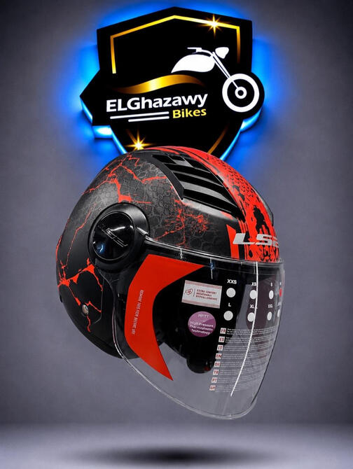 LS2 0F562 BLECK RED (2XL)